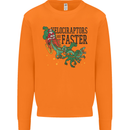 Christmas Velociraptors are Faster Dinosaur Mens Sweatshirt Jumper Orange