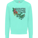 Christmas Velociraptors are Faster Dinosaur Mens Sweatshirt Jumper Peppermint