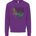 Christmas Velociraptors are Faster Dinosaur Mens Sweatshirt Jumper Purple