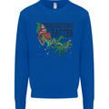 Christmas Velociraptors are Faster Dinosaur Mens Sweatshirt Jumper Royal Blue