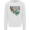 Christmas Velociraptors are Faster Dinosaur Mens Sweatshirt Jumper White