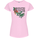 Christmas Velociraptors are Faster Dinosaur Womens Petite Cut T-Shirt Light Pink