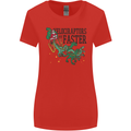 Christmas Velociraptors are Faster Dinosaur Womens Wider Cut T-Shirt Red