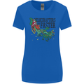 Christmas Velociraptors are Faster Dinosaur Womens Wider Cut T-Shirt Royal Blue