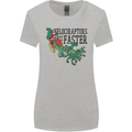Christmas Velociraptors are Faster Dinosaur Womens Wider Cut T-Shirt Sports Grey
