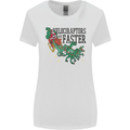 Christmas Velociraptors are Faster Dinosaur Womens Wider Cut T-Shirt White