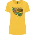 Christmas Velociraptors are Faster Dinosaur Womens Wider Cut T-Shirt Yellow
