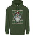 Christmas Viking Funny Thor Odin Valhalla Childrens Kids Hoodie Forest Green