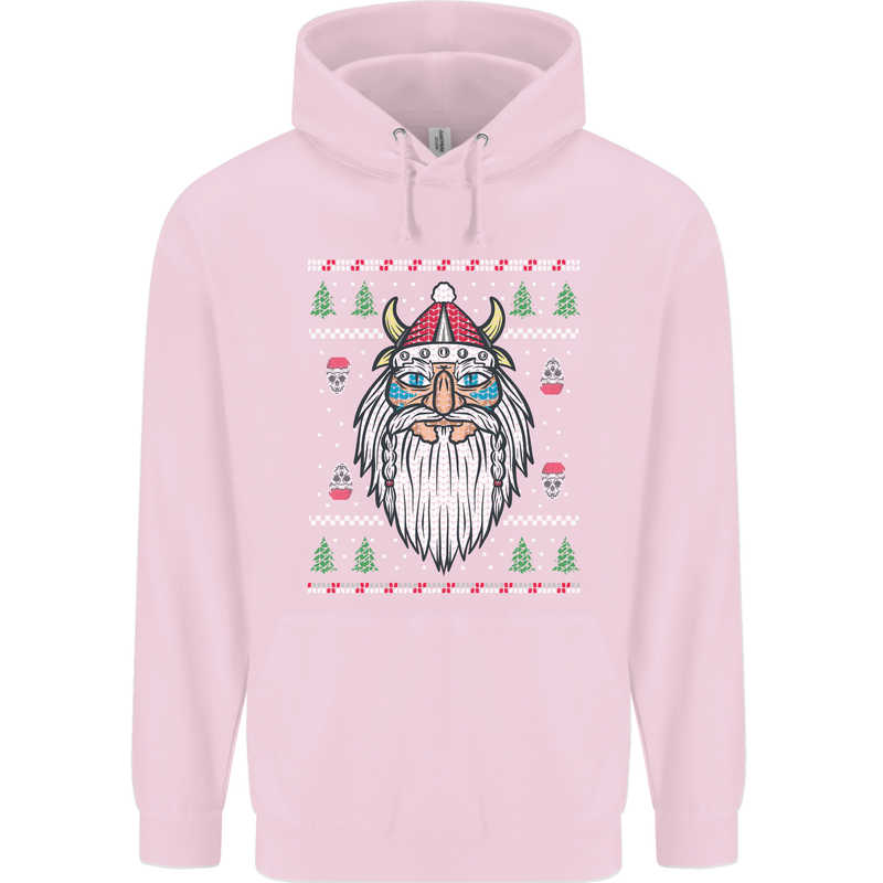 Christmas Viking Funny Thor Odin Valhalla Childrens Kids Hoodie Light Pink