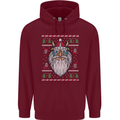 Christmas Viking Funny Thor Odin Valhalla Childrens Kids Hoodie Maroon