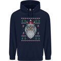 Christmas Viking Funny Thor Odin Valhalla Childrens Kids Hoodie Navy Blue