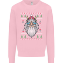Christmas Viking Funny Thor Odin Valhalla Kids Sweatshirt Jumper Light Pink