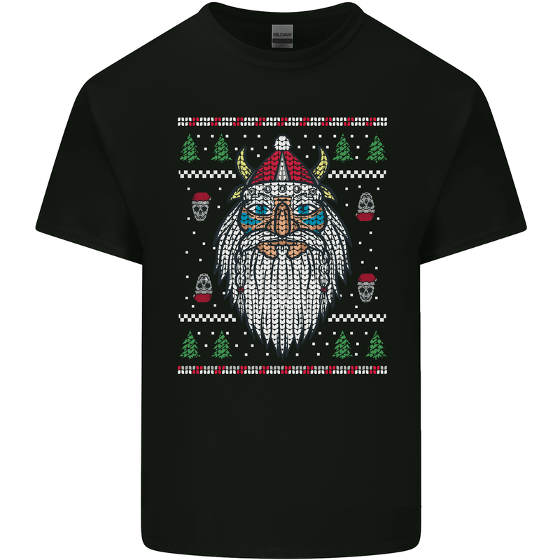 Christmas Viking Funny Thor Odin Valhalla Kids T-Shirt Childrens Black