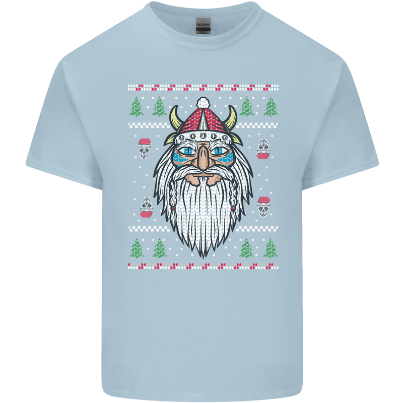 Christmas Viking Funny Thor Odin Valhalla Kids T-Shirt Childrens Light Blue
