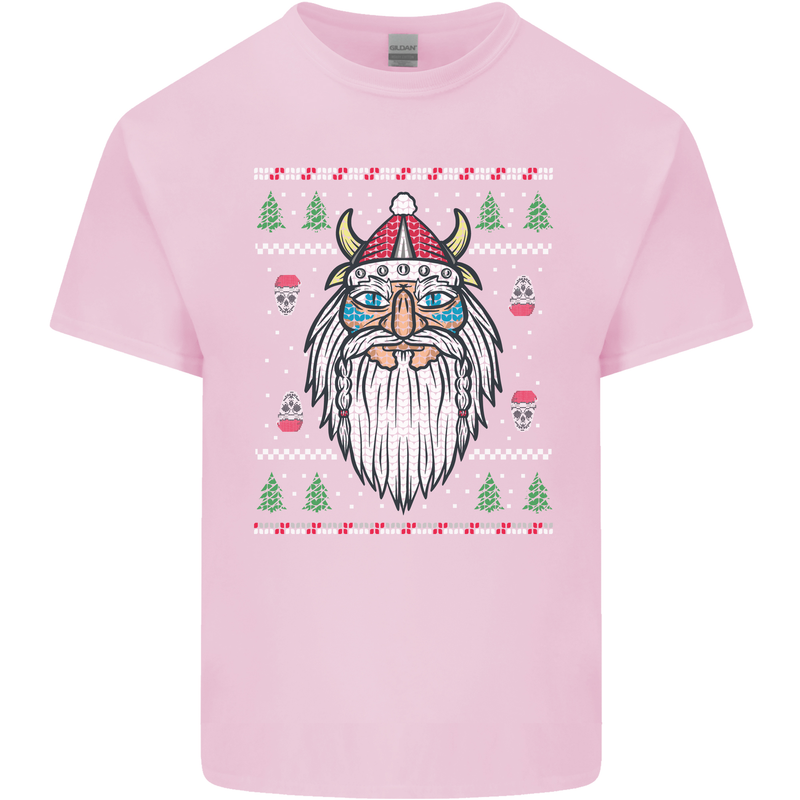 Christmas Viking Funny Thor Odin Valhalla Kids T-Shirt Childrens Light Pink