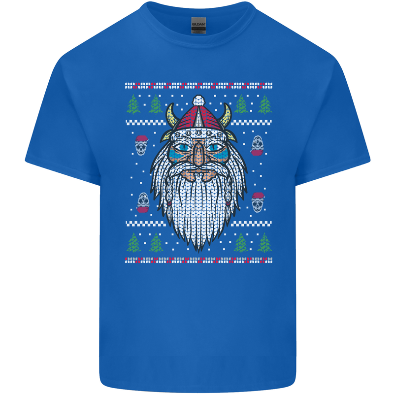 Christmas Viking Funny Thor Odin Valhalla Kids T-Shirt Childrens Royal Blue