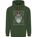 Christmas Viking Funny Thor Odin Valhalla Mens 80% Cotton Hoodie Forest Green