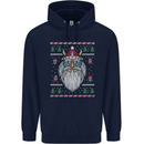 Christmas Viking Funny Thor Odin Valhalla Mens 80% Cotton Hoodie Navy Blue