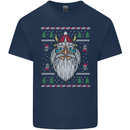 Christmas Viking Funny Thor Odin Valhalla Mens Cotton T-Shirt Tee Top Navy Blue