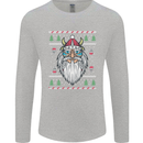 Christmas Viking Funny Thor Odin Valhalla Mens Long Sleeve T-Shirt Sports Grey