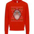 Christmas Viking Funny Thor Odin Valhalla Mens Sweatshirt Jumper Bright Red