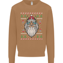 Christmas Viking Funny Thor Odin Valhalla Mens Sweatshirt Jumper Caramel Latte