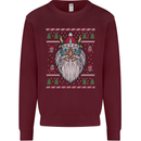 Christmas Viking Funny Thor Odin Valhalla Mens Sweatshirt Jumper Maroon