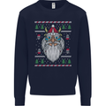 Christmas Viking Funny Thor Odin Valhalla Mens Sweatshirt Jumper Navy Blue
