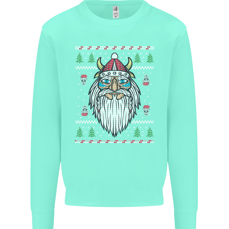 Christmas Viking Funny Thor Odin Valhalla Mens Sweatshirt Jumper Peppermint