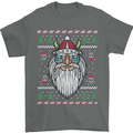 Christmas Viking Funny Thor Odin Valhalla Mens T-Shirt Cotton Gildan Charcoal