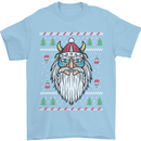 Christmas Viking Funny Thor Odin Valhalla Mens T-Shirt Cotton Gildan Light Blue