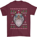 Christmas Viking Funny Thor Odin Valhalla Mens T-Shirt Cotton Gildan Maroon