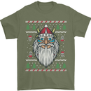 Christmas Viking Funny Thor Odin Valhalla Mens T-Shirt Cotton Gildan Military Green