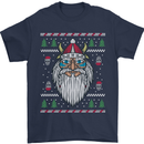 Christmas Viking Funny Thor Odin Valhalla Mens T-Shirt Cotton Gildan Navy Blue