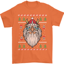 Christmas Viking Funny Thor Odin Valhalla Mens T-Shirt Cotton Gildan Orange