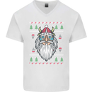 Christmas Viking Funny Thor Odin Valhalla Mens V-Neck Cotton T-Shirt White