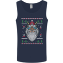 Christmas Viking Funny Thor Odin Valhalla Mens Vest Tank Top Navy Blue