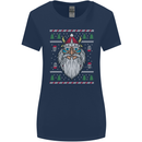 Christmas Viking Funny Thor Odin Valhalla Womens Wider Cut T-Shirt Navy Blue
