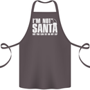 Christmas You Can Sit on My Lap Funny Cotton Apron 100% Organic Dark Grey