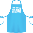 Christmas You Can Sit on My Lap Funny Cotton Apron 100% Organic Turquoise