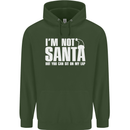 Christmas You Can Sit on My Lap Funny Mens 80% Cotton Hoodie Forest Green