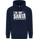 Christmas You Can Sit on My Lap Funny Mens 80% Cotton Hoodie Navy Blue