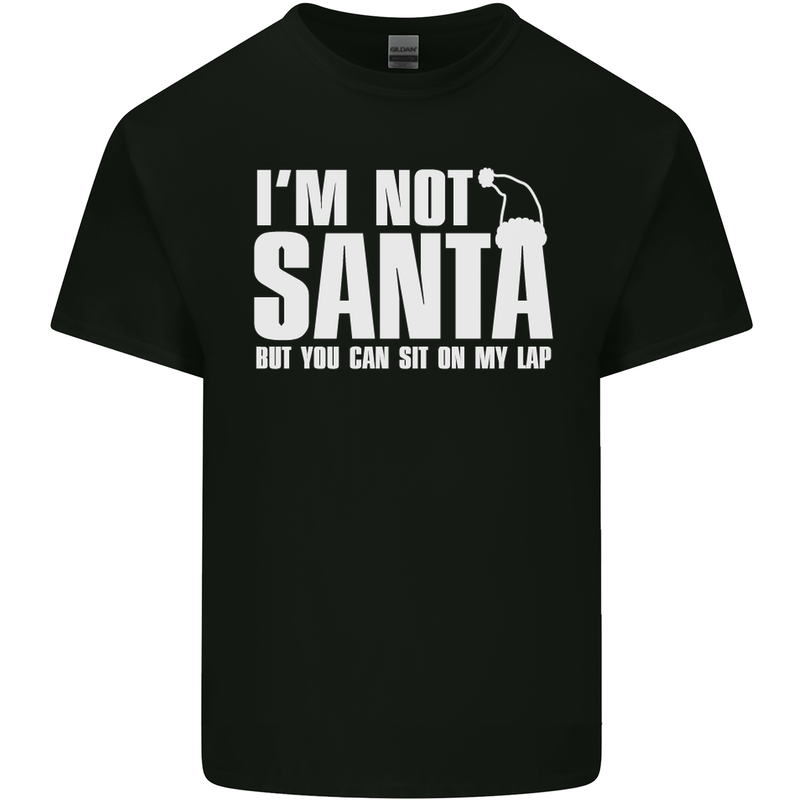 Christmas You Can Sit on My Lap Funny Mens Cotton T-Shirt Tee Top Black