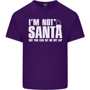 Christmas You Can Sit on My Lap Funny Mens Cotton T-Shirt Tee Top Purple