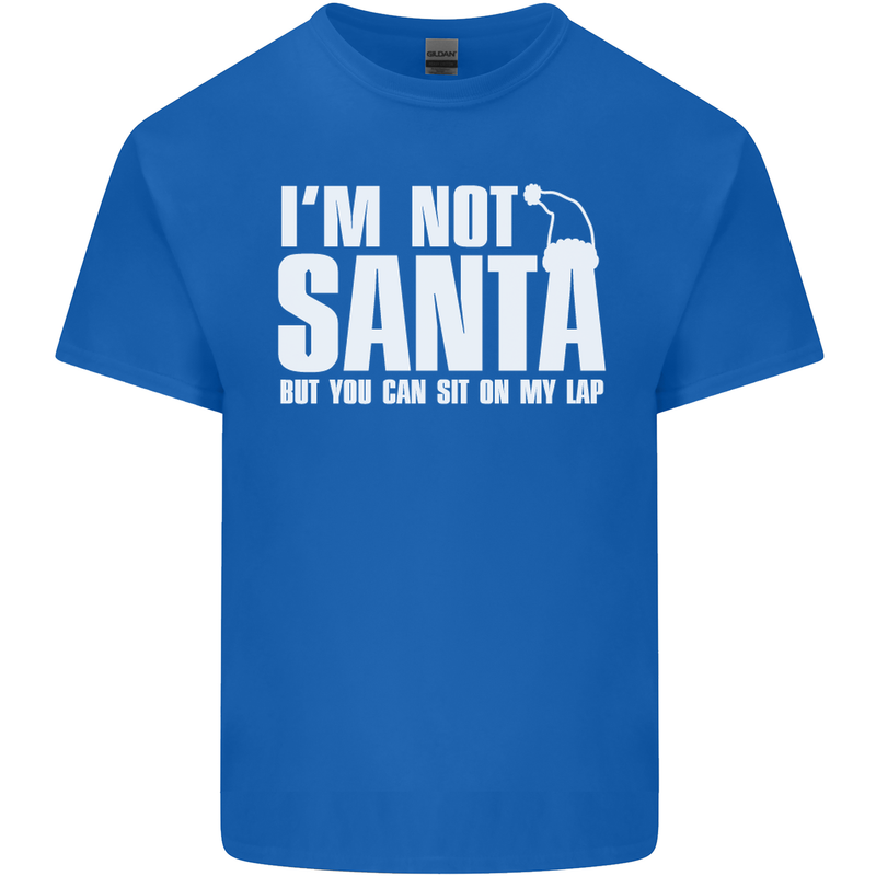 Christmas You Can Sit on My Lap Funny Mens Cotton T-Shirt Tee Top Royal Blue