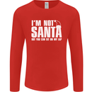 Christmas You Can Sit on My Lap Funny Mens Long Sleeve T-Shirt Red