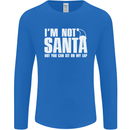 Christmas You Can Sit on My Lap Funny Mens Long Sleeve T-Shirt Royal Blue