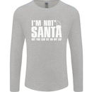 Christmas You Can Sit on My Lap Funny Mens Long Sleeve T-Shirt Sports Grey