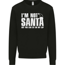 Christmas You Can Sit on My Lap Funny Mens Sweatshirt Jumper Black