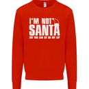 Christmas You Can Sit on My Lap Funny Mens Sweatshirt Jumper Bright Red